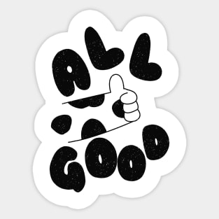 All good typography with graphics cats hand Sticker